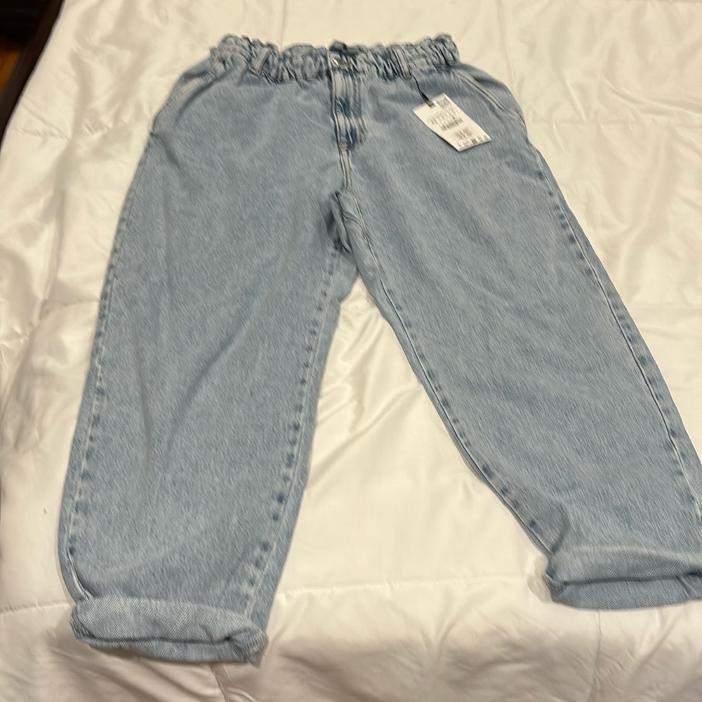 Zara paper bag baggy fit jeans